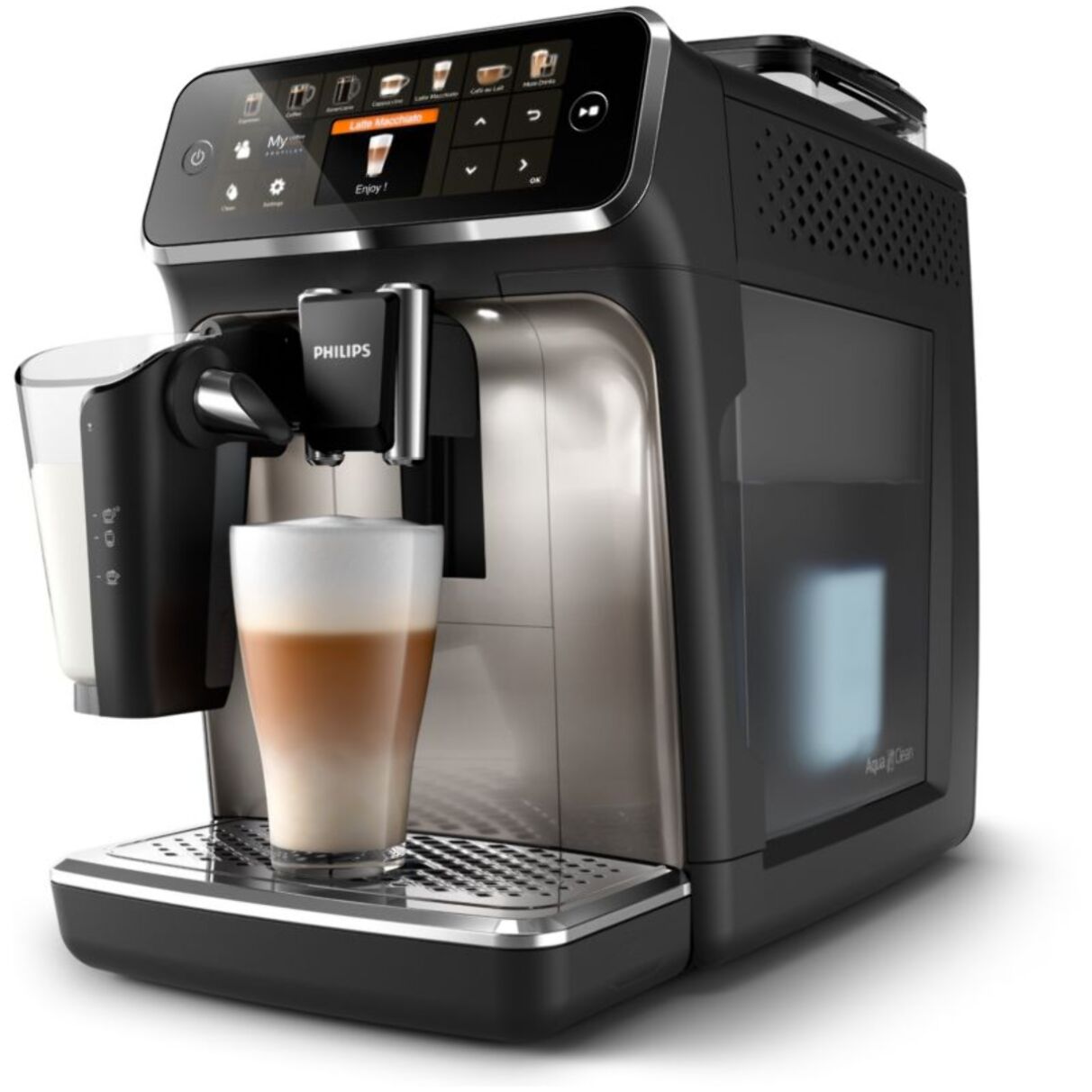 Expresso Broyeur PHILIPS LatteGo EP5447/90 Chrome