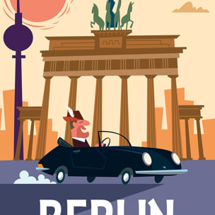 Affiche Un Week End à Berlin Affiche sous cadre bois