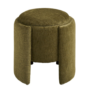 Joe - pouf avec rangement en velours texturé - Vert