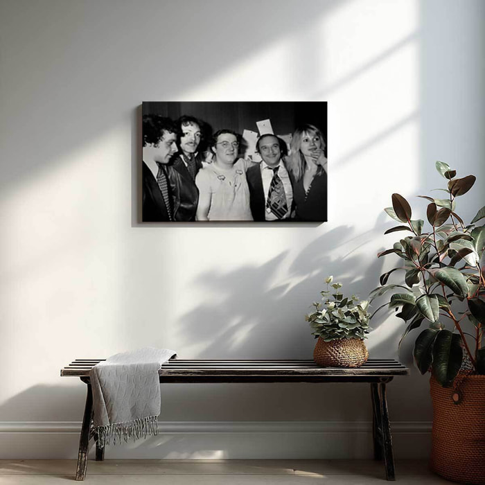 Tableau acteurs Photo de Coluche en coulisse Toile imprimée