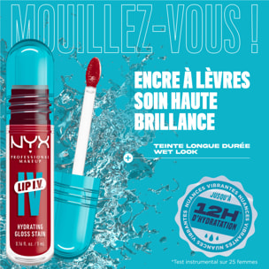 NYX Professional Makeup, Lip IV, Gloss, jusqu'à 12h d'hydratation, hautement pigmenté, fini brillant, Cherry Drenched