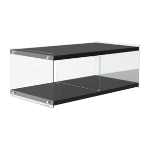 Mobile Porta TV Elementary in Vetro e MDF Nero