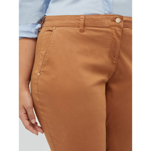 Fiorella Rubino - Pantalones chinos de algodón y TENCEL™ - Marrón