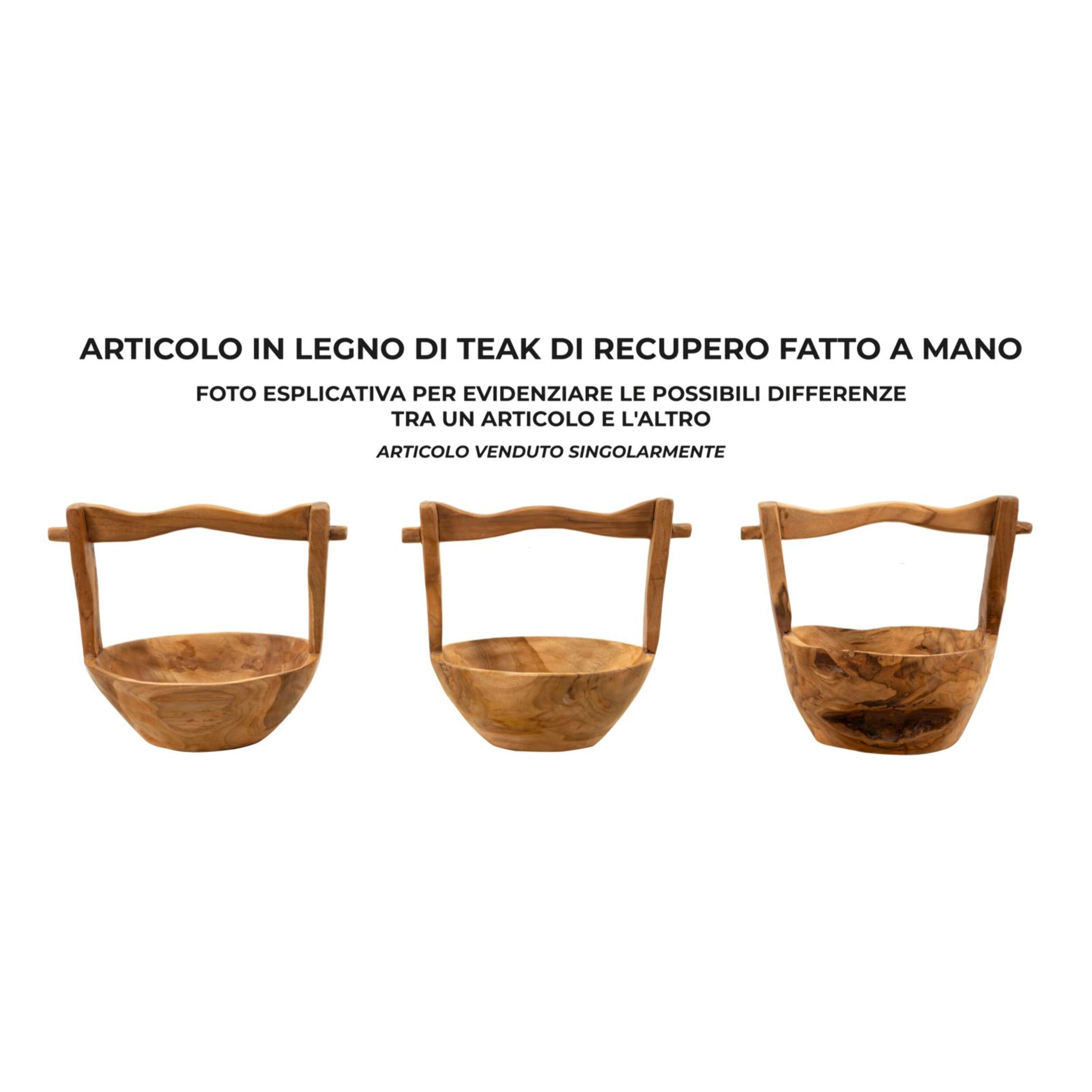 S/TASCHE TIMBO IN TEAK RICICLATO CM 32X25X27 (PEZZI UNICI - NON RIP. IN SERIE)