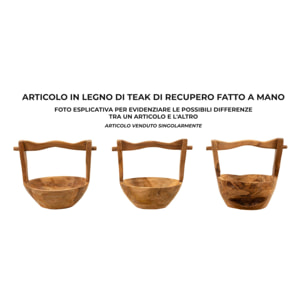 S/TASCHE TIMBO IN TEAK RICICLATO CM 32X25X27 (PEZZI UNICI - NON RIP. IN SERIE)