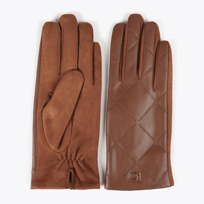 Guanti con Logo a Reticolo