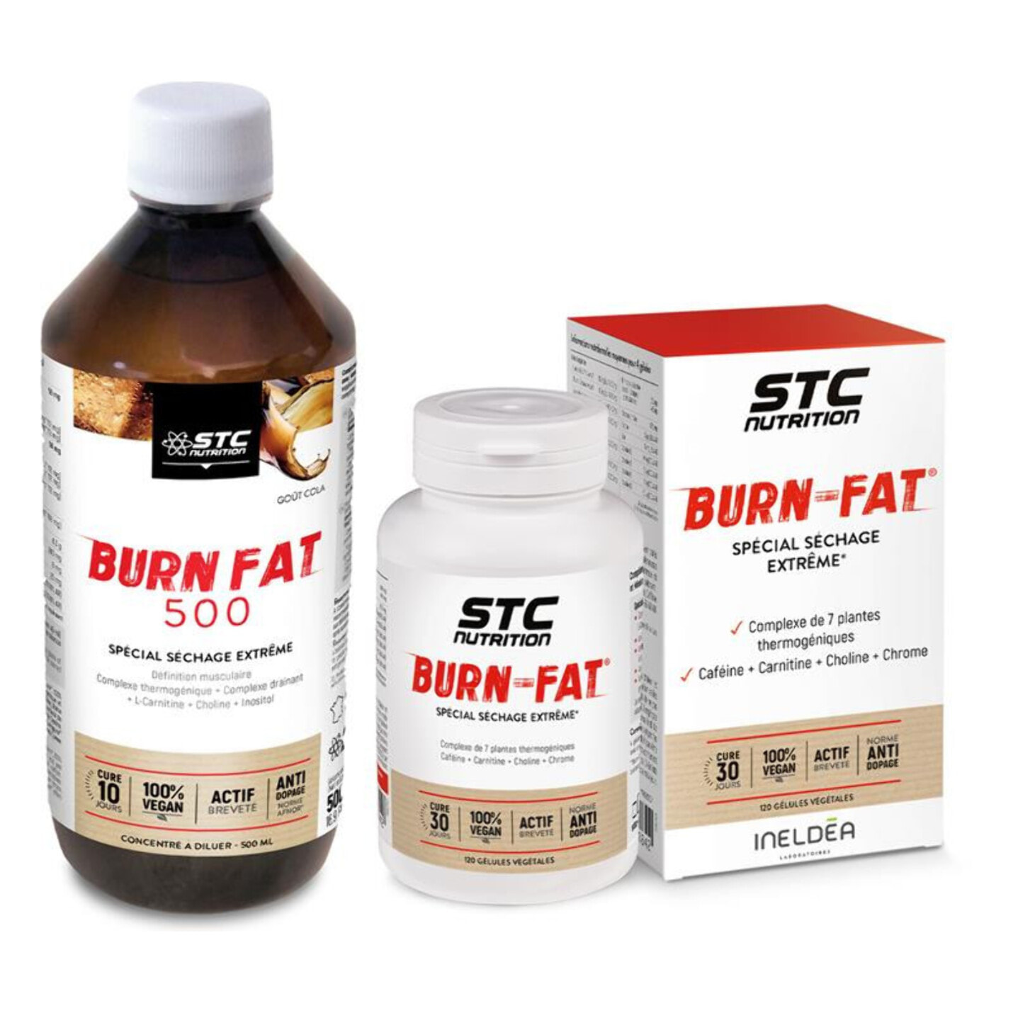 STC NUTRITION - Pack Burn Fat - Brûle-graisse et déstockage - Séchage extrême + définition musculaire - Cure complète de 1 mois