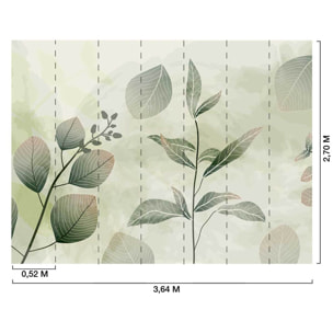 Papier peint panoramique Brume d’eucalyptus  Intissé