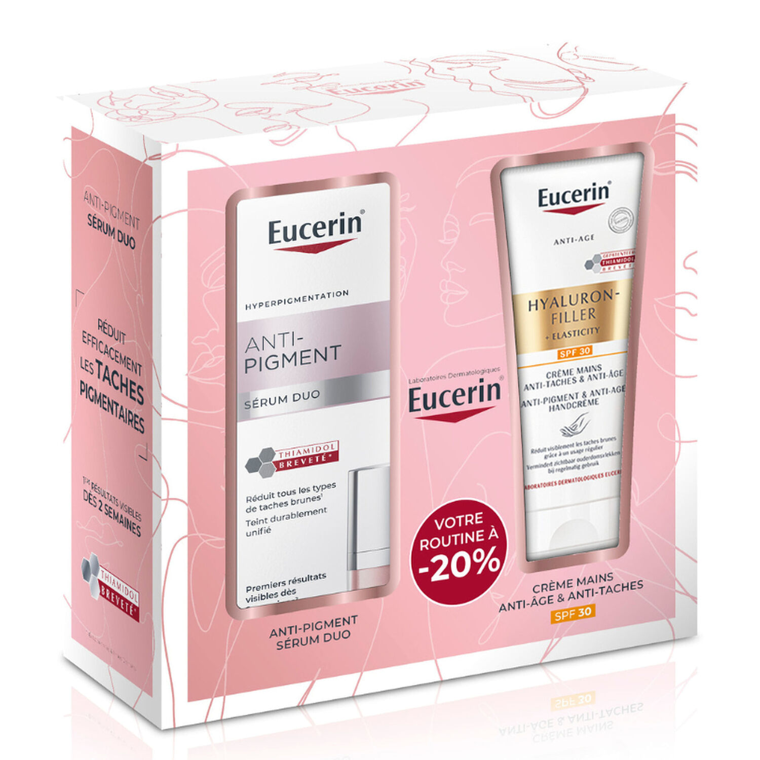 Anti-Pigment & Hyaluron-Filler + Elasticity - Coffret Sérum Duo 30ml + Crème mains Anti-Taches SPF30 75ml