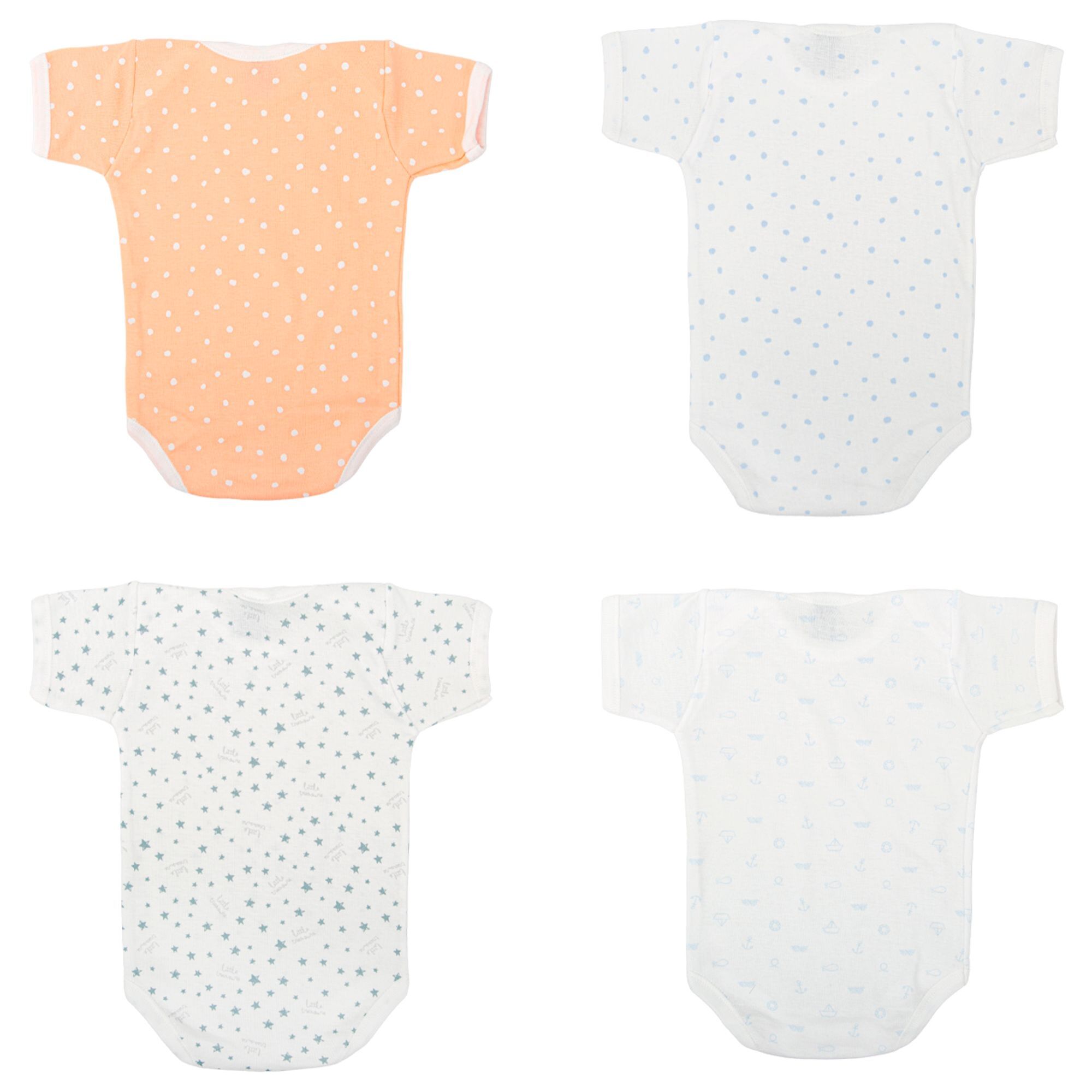 Pack 4 Body Basico Manga Corta
