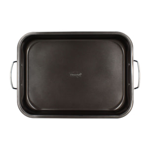 Plat rôtisserie avec grille en acier carbone 43,5 x 29cm AMANDINE