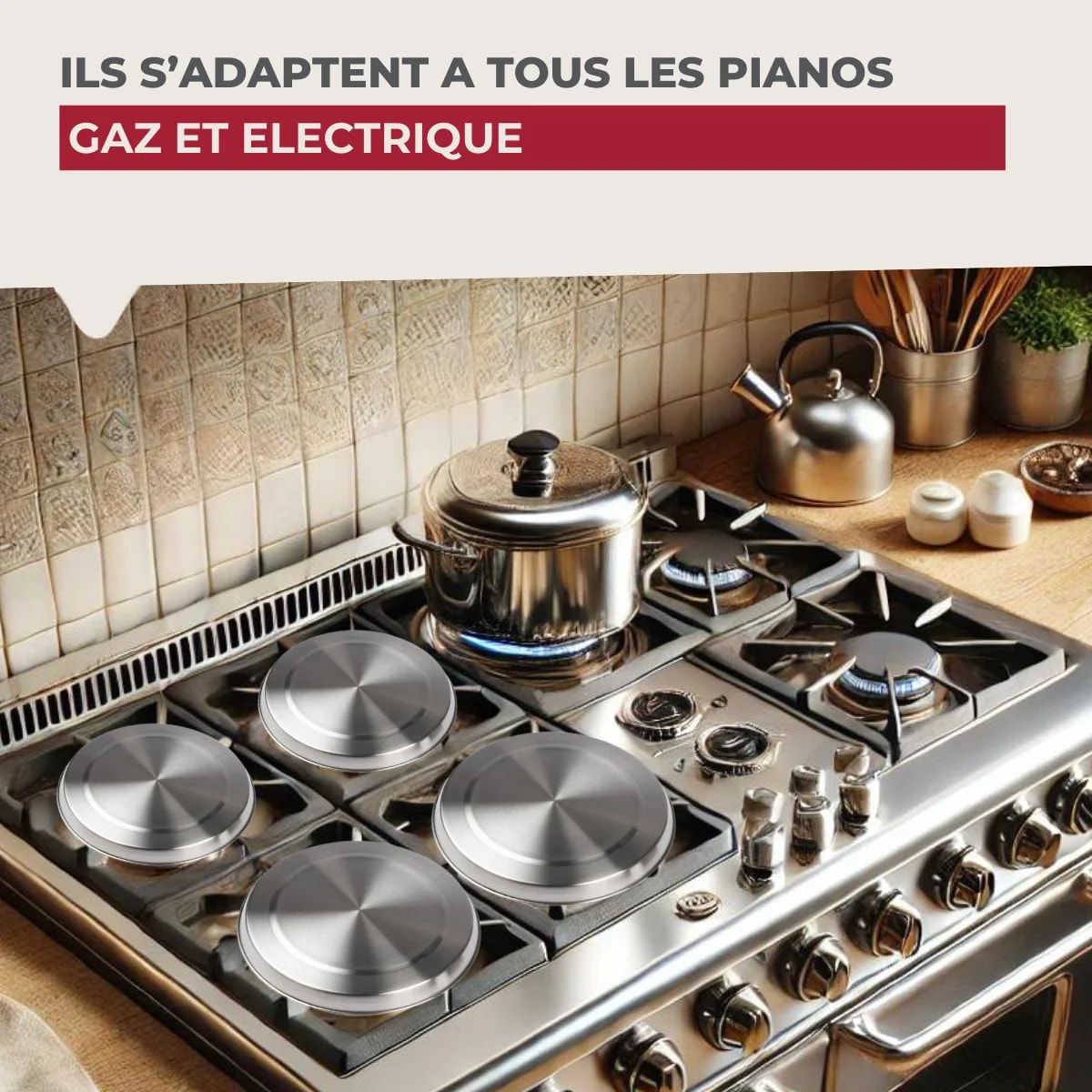 Lot de 2 set de deux caches pour plaques de cuisson Fackelmann