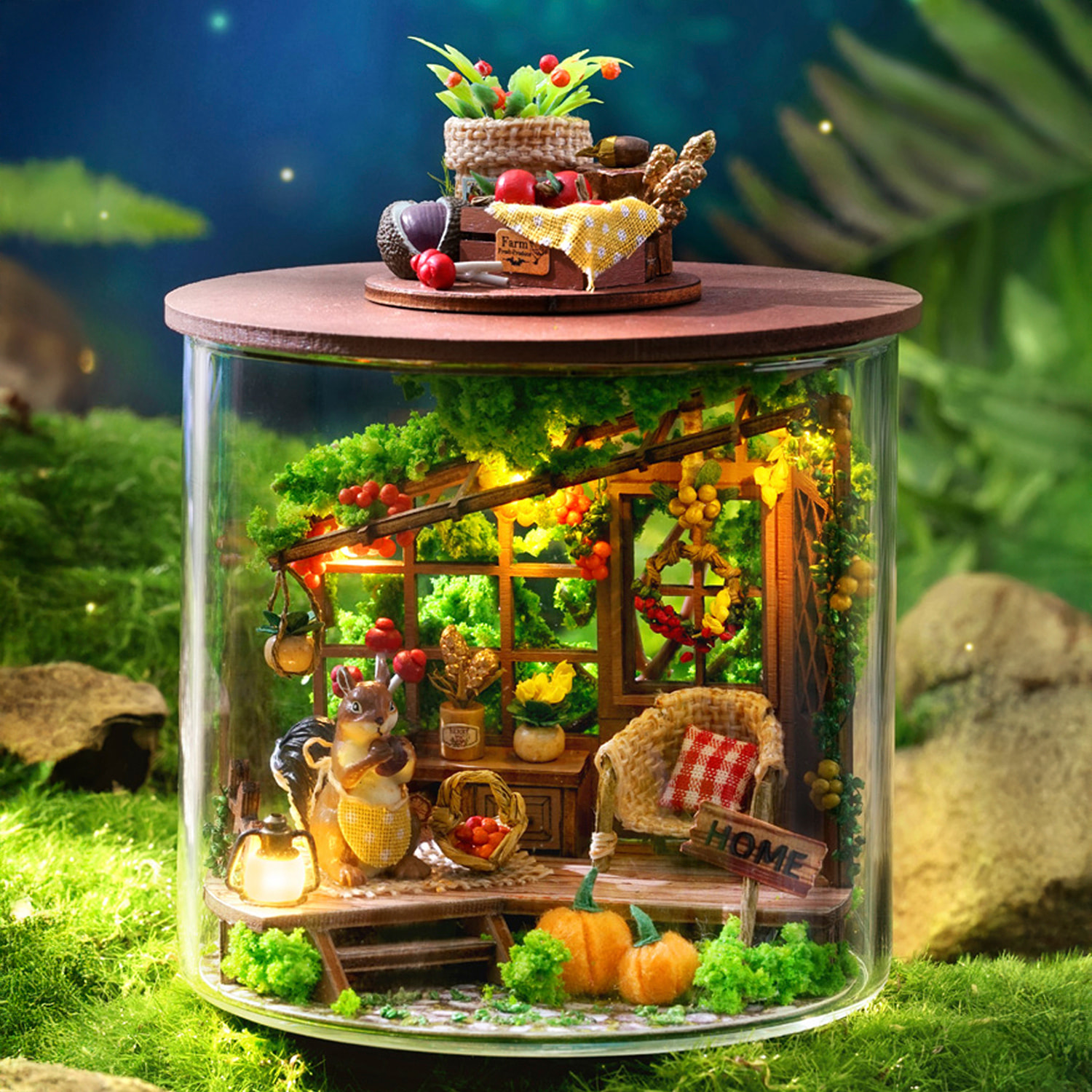 Colección Botellas de Ensueño, Momento Abundante. Maqueta 3D realista con gran detalle y luces led.