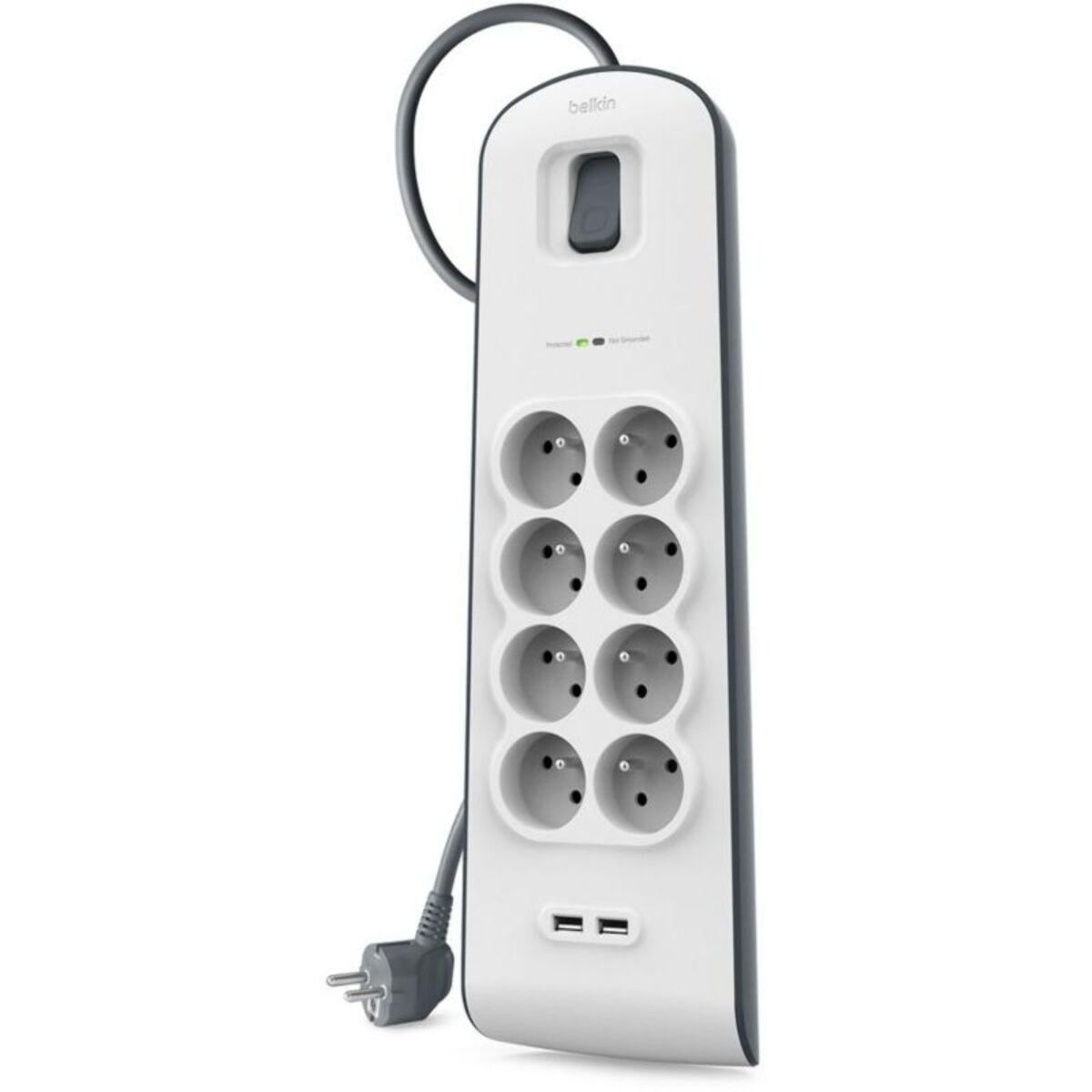 Multiprise USB BELKIN 8 prises parafoudres + 2 USB