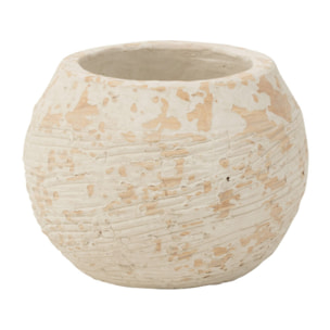 J-Line cache-pot Rustique Argile - ciment - blanc - small  - Ø 17 cm