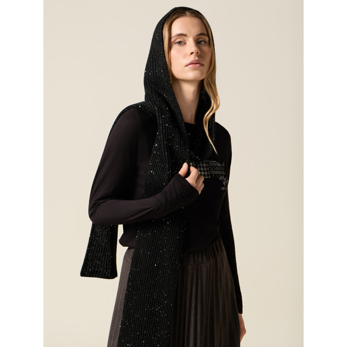 Oltre - Bufanda con lentejuelas - Negro