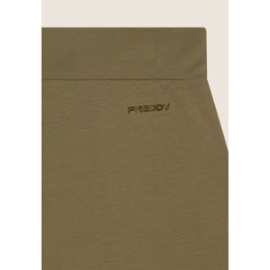 Pantaloni Shorts con paillettes e logo posteriore