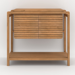 Meuble de salle de bain en bois de teck 90 cm - Lucette