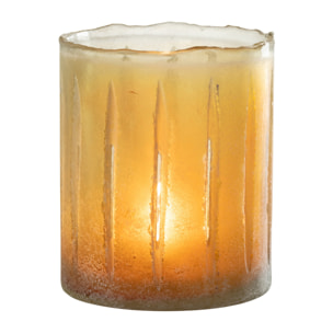 J-Line bougeoir Sucre - verre - jaune - small