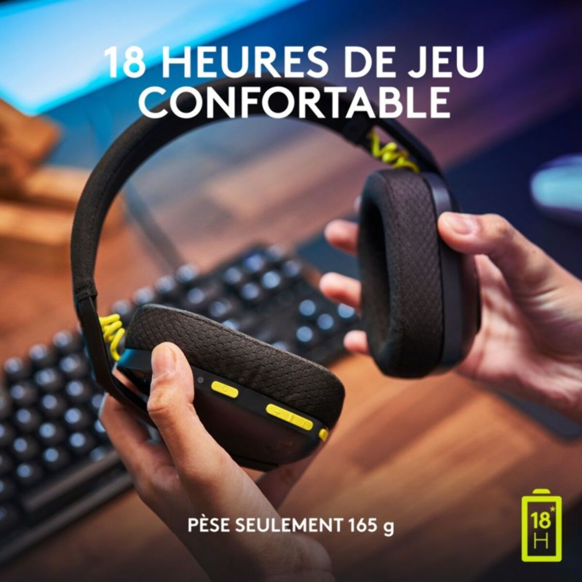 Casque gamer LOGITECH G435 Lightspeed Bluetooth Noir