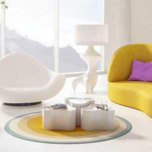 Table basse Lotus 30cm blanche Kare Design