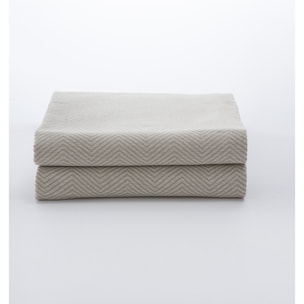 Jeté de lit PAINES - coton et polyester - beige