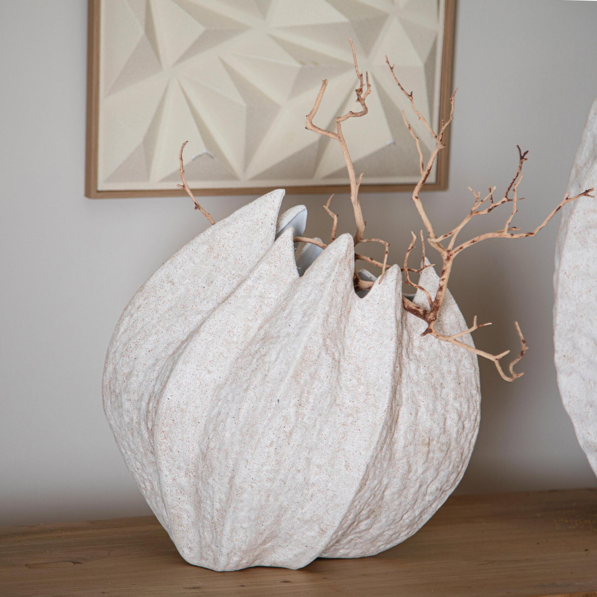 Vaso con righe materiche - 45xH42,5x31,5cm - Pezzi 1 - Bianchi Dino SpA