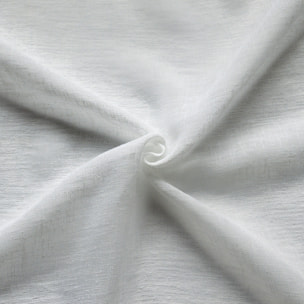 Voilage tamisant  - Effet matière à œillets - Blanc