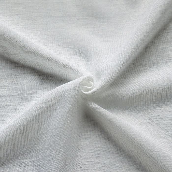 Voilage tamisant  - Effet matière à œillets - Blanc