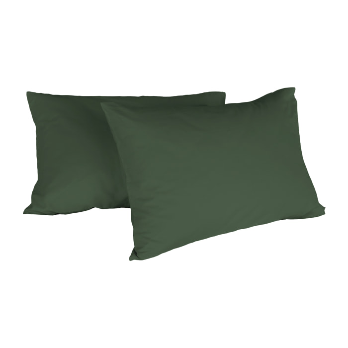 COPPIA FEDERE MAX COLOR, 100% Cotone, Made in Italy - VERDE OLIVA