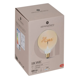 Ampoule LED mot "Home" ambrée E27