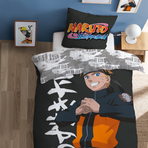 Parure de lit imprimée 100% coton, NARUTO UZUMAKI