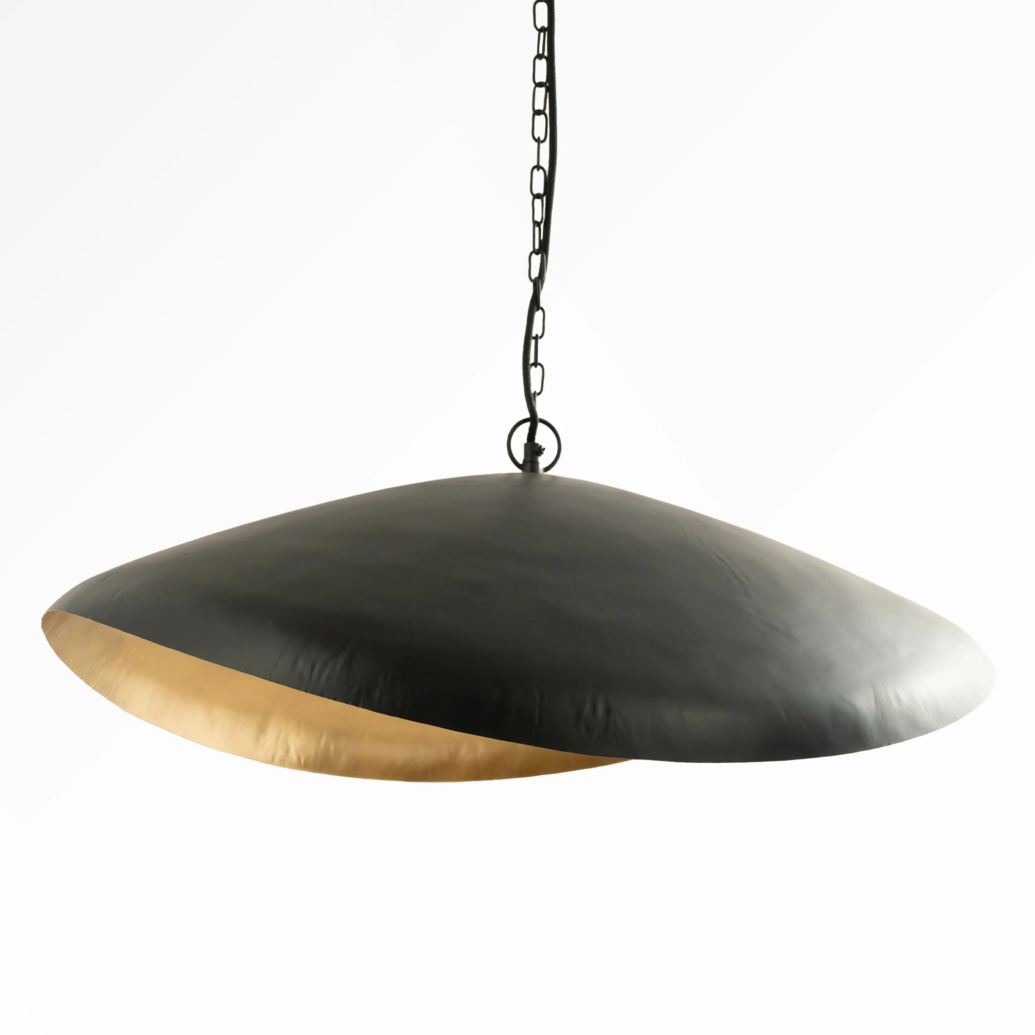 Suspension en métal noir et doré 74 cm - Pacha