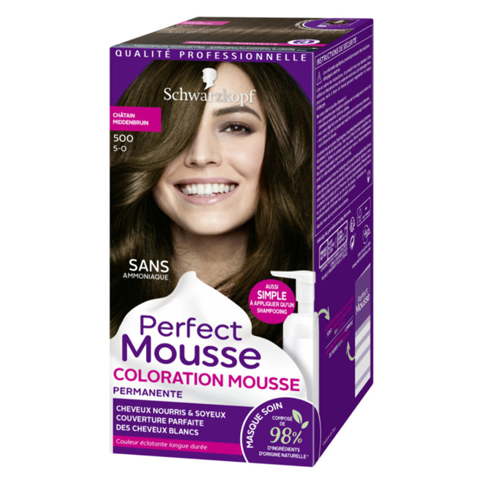 Perfect Mousse - Coloration Permanente - Châtain 500