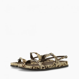 SANDALIAS ANIMAL PRINT MARRONES A-PEGASO