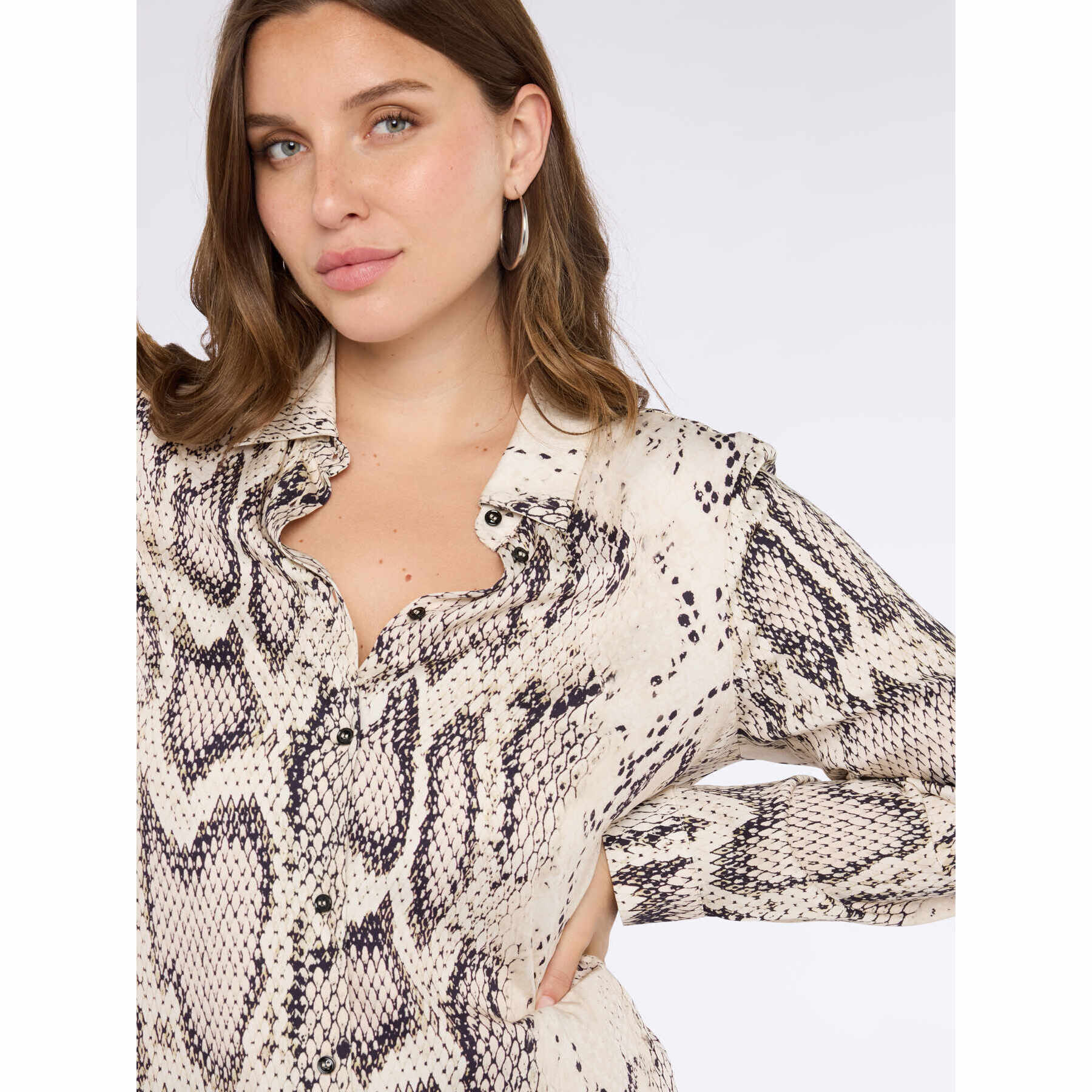 Fiorella Rubino - Camicia stampa animalier - Beige