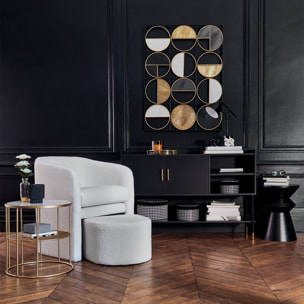 Table d'appoint "Sohan" - métal - noir D36 cm