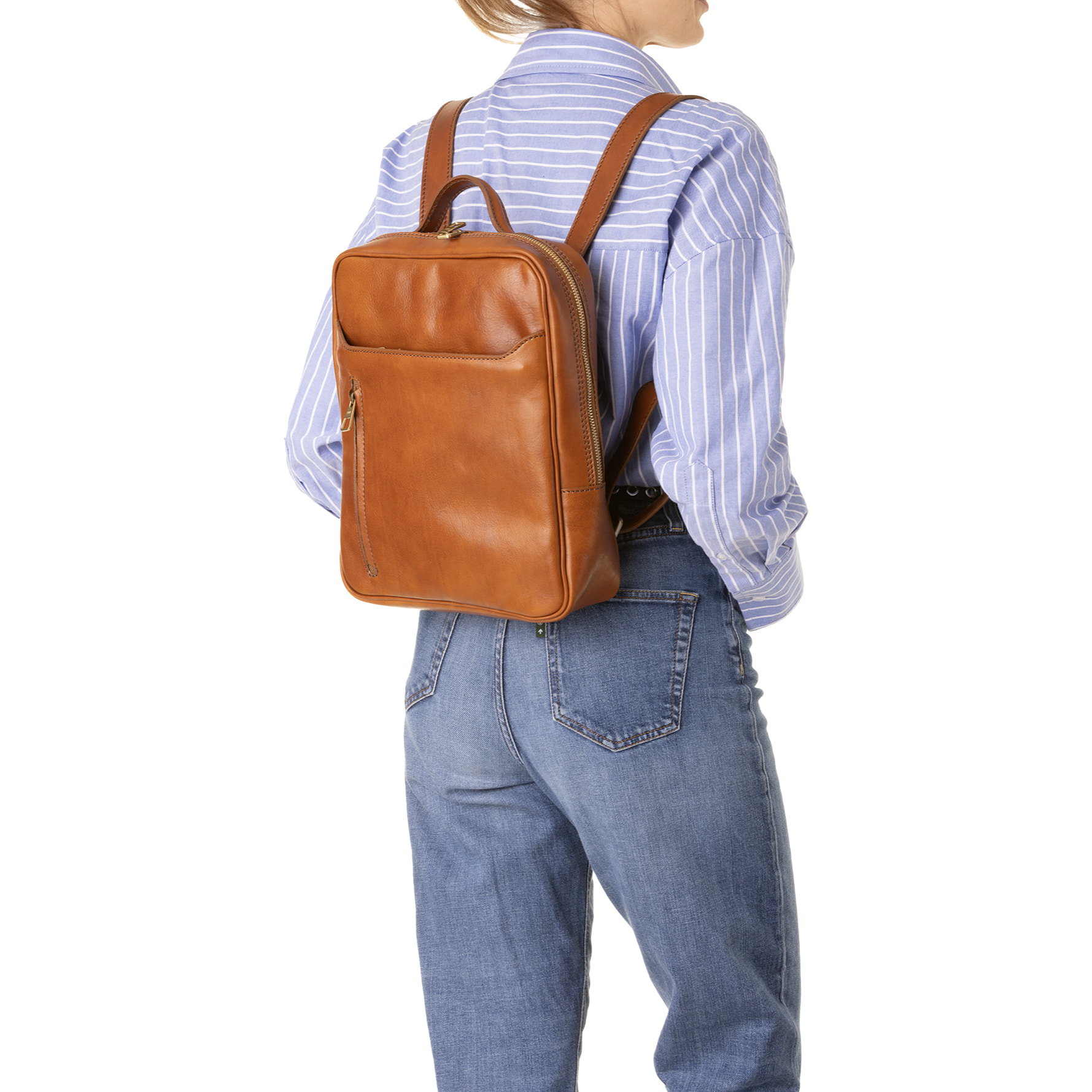 Zaino  unisex In Vera pelle Made in Italy 27x36x8 cm