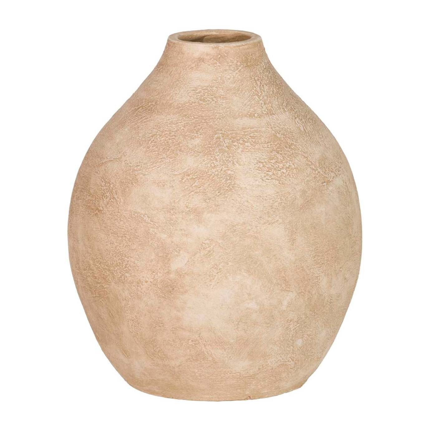 Florero Ceramica Beige 26x26x30 Cm