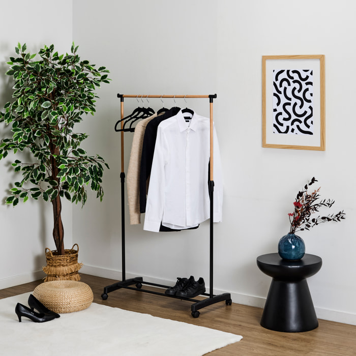 Portant Effet Bois Roulette