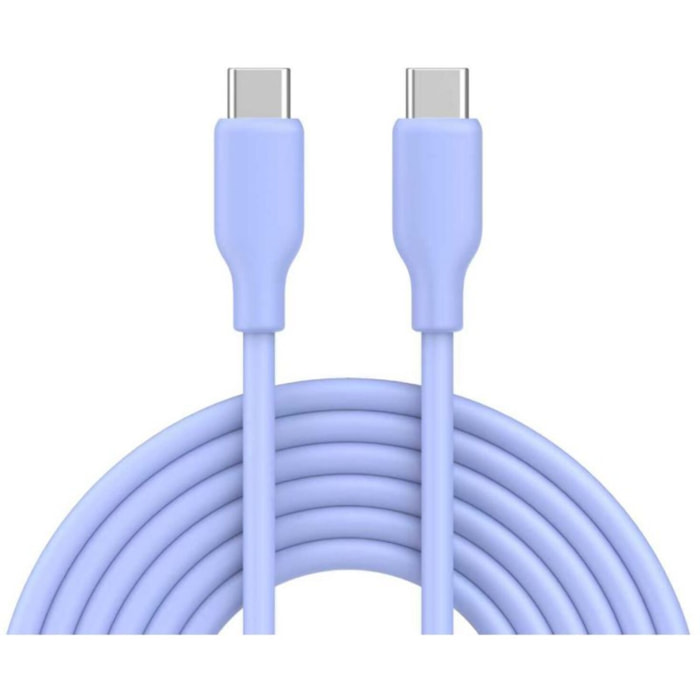 Câble de charge ESSENTIELB vers USB-C silicone 2M Violet