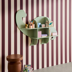 Etagère murale dinosaure 5 espaces de rangement BRACHI