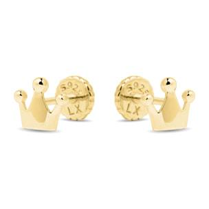 Pendientes Shika acabado oro amarillo 18k