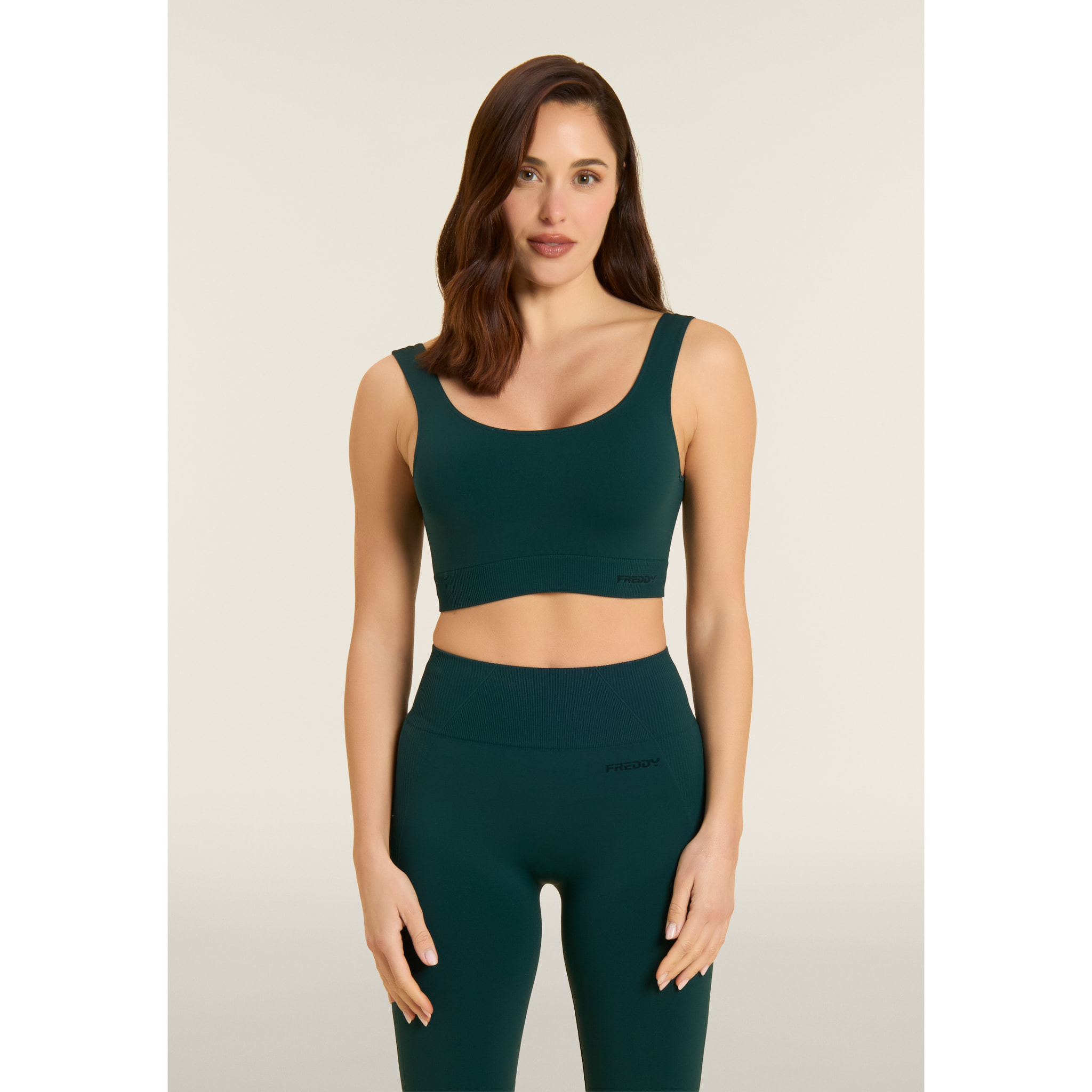 Top Sportivo Seamless con Fascia Sottoseno in costina