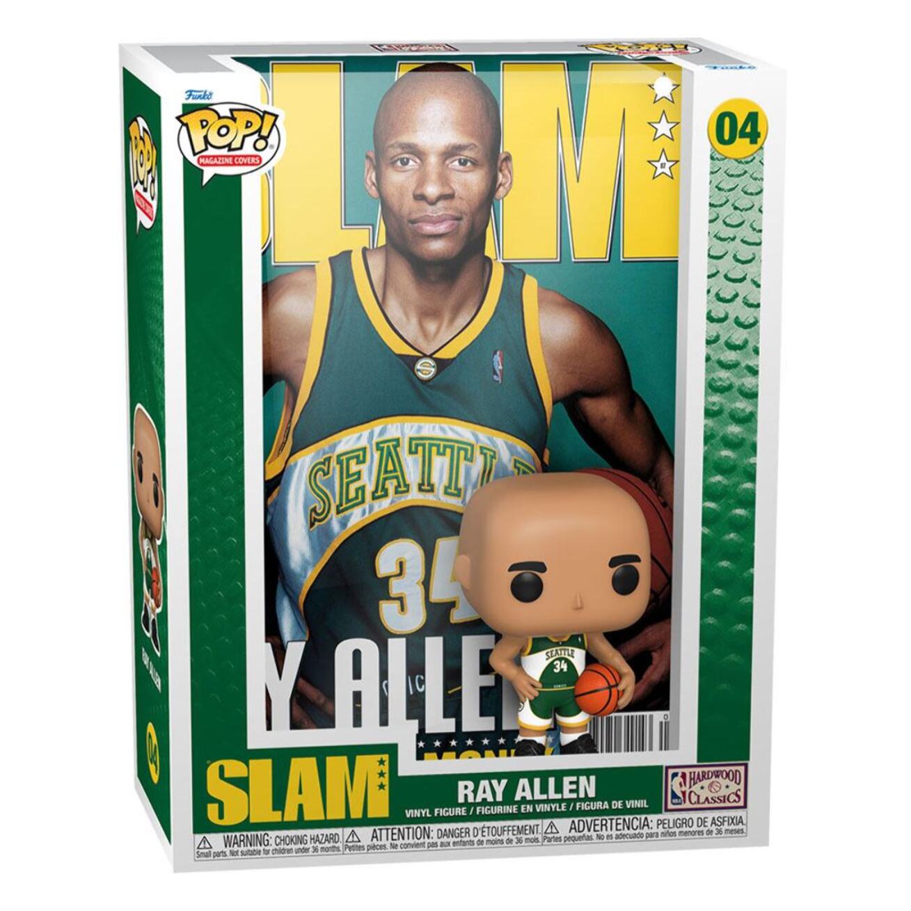 NBA Seattle Sonic Funko Pop! Slam Vinile Figura Ray Allen 9 Cm