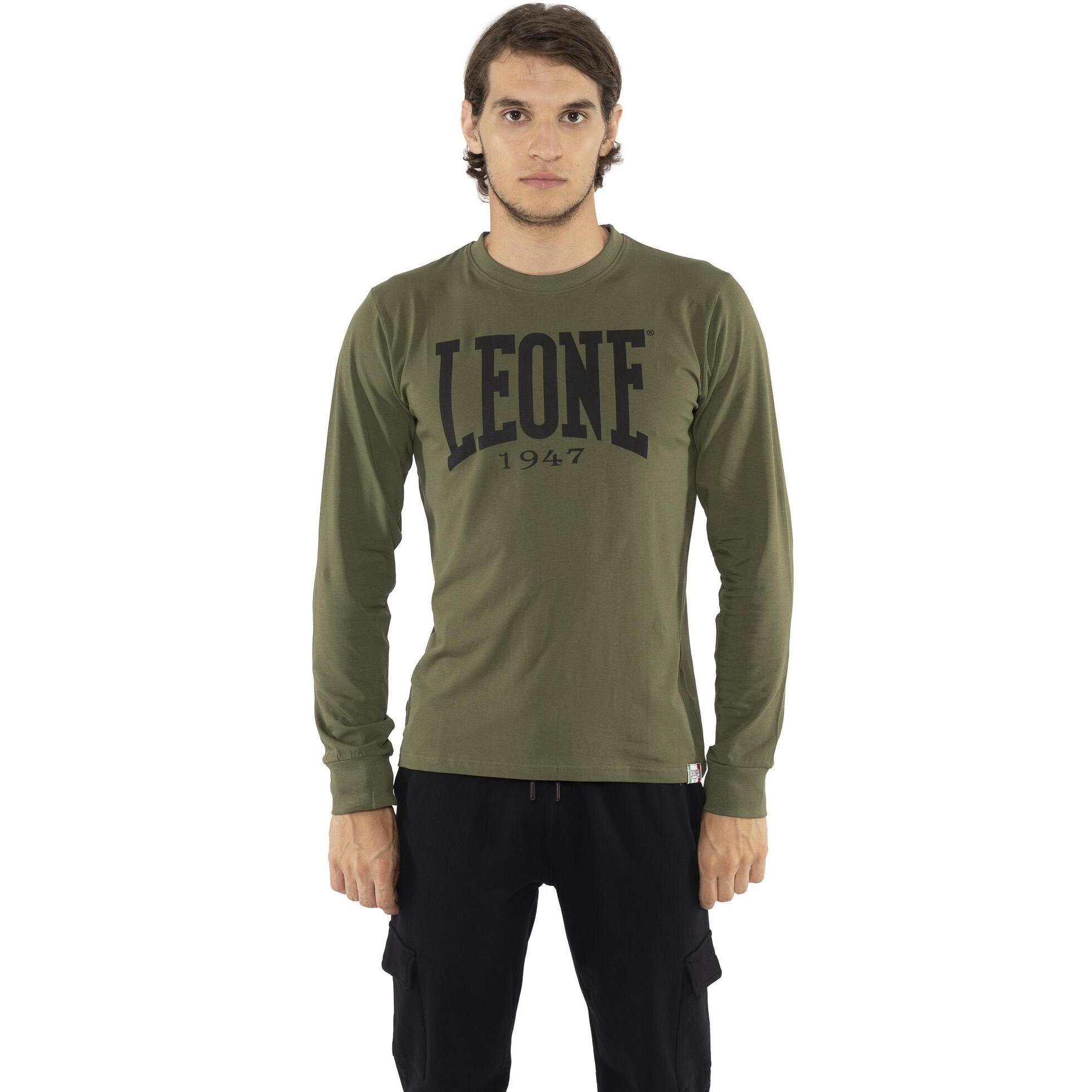 Camiseta de hombre Leone Basic de algodón de manga larga