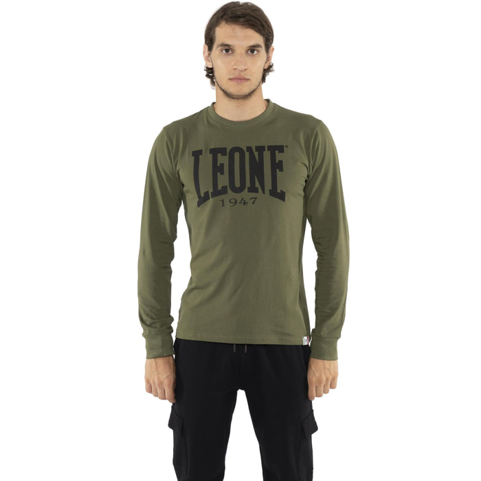 Camiseta de hombre Leone Basic de algodón de manga larga