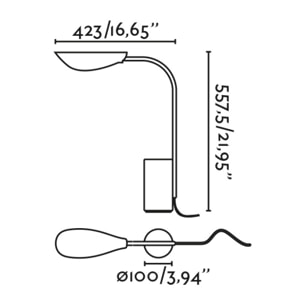 LIGGERA Lampe de table noire