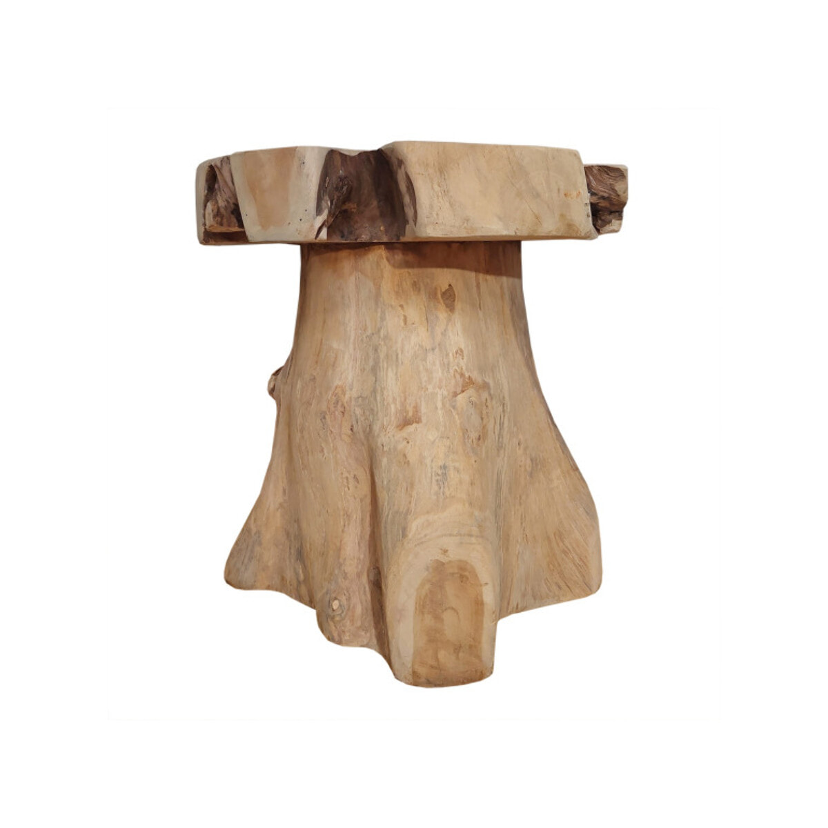 Table/tabouret d’appoint en teck - AGRA