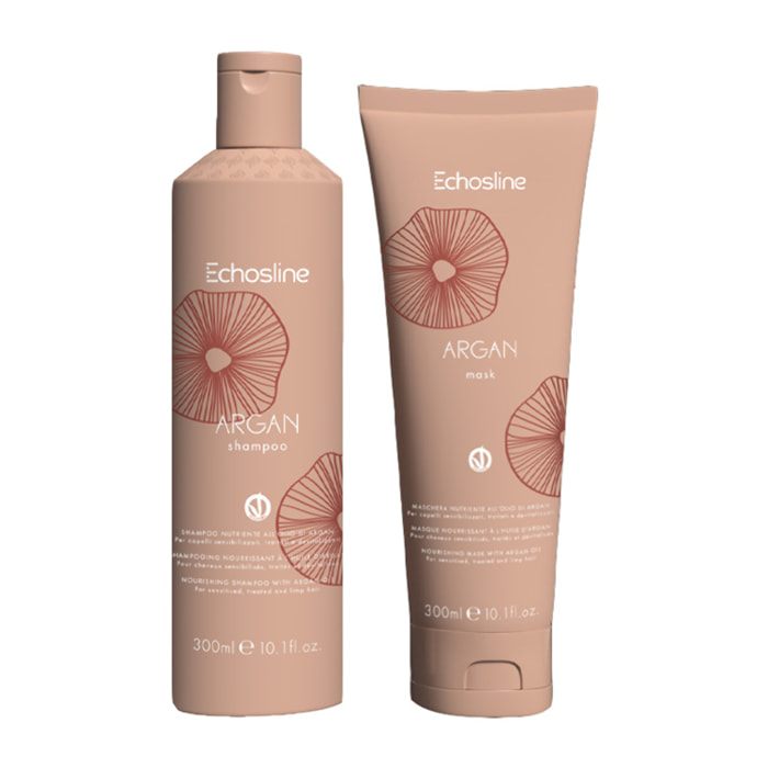 ECHOSLINE Kit Argan Shampoo 300ml + Mask 300ml